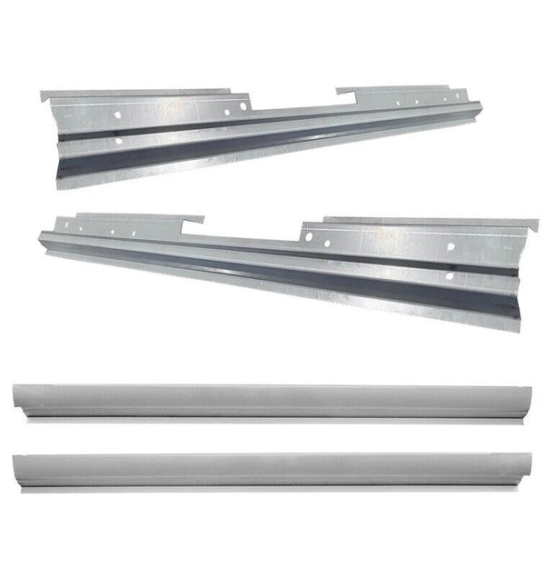 Set of metal brackets on a white background. 2006-2012 Toyota Rav4 Inner & Outer Rocker Panels Kit