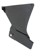 Black steel plate or cover on a white background. 1973-1987 Chevy C/K Pickup Foot Well Kick Panel, LH.