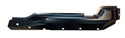 Black metal skid plate on a white background. 1988-1998 Chevy C/K Pickup Inner Cab Corner 2dr Extended Cab, LH