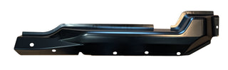 Black metal skid plate on a white background. 1988-1998 Chevy C/K Pickup Inner Cab Corner 2dr Extended Cab, LH