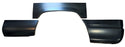 Set of car fenders on a white background. 1988-1998 C/K Pickup Truck 6ft Bedside Front & Rear & Wheel Arch, LH.