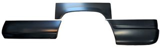Set of black car body panels on a white background. 1988-1998 C/K Pickup Truck Bedside Front & Rear Repair Panel, LH.
