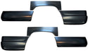 Set of black car fender flares on a white background. 1988-1998 C/K Pickup Truck Bedside Front & Rear & Wheel Arch Section.