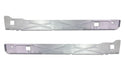 Two metal brackets on a white background. 2007-2015 GMC Sierra Ext Cab Inner Rocker Panel Pair