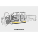 Diagram of a vehicle interior with an inner rocker panel highlighted. 2013-2022 Chevy Colorado Inner Rocker Panel Extended Cab, LH. 2013-2022 GMC Canyon Inner Rocker Panel Extended Cab, LH.