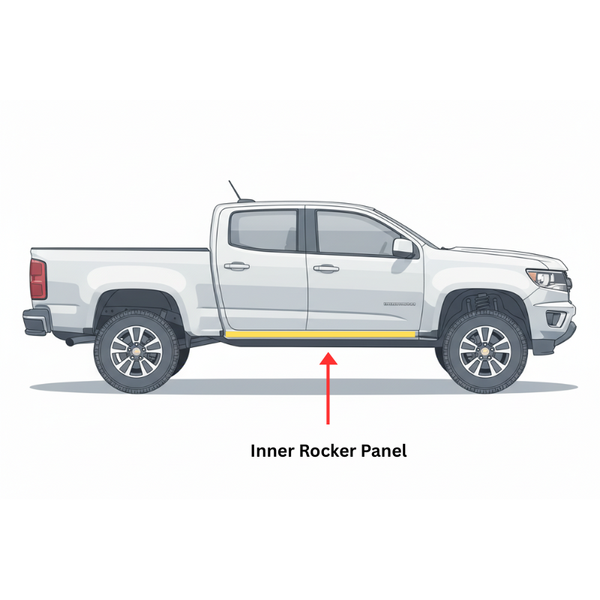 2013-2022 Chevy Colorado Inner Rocker Panel Extended Cab, RH. 2013-2022 GMC Canyon Inner Rocker Panel Extended Cab, RH.