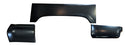 Set of black car fenders on a white background. 1973-1991 Lower Front & Lower Rear Quarter & Wheel Arch.