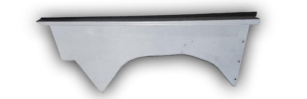 White shelf with black top on a white background.  1961-1971 International Scout Inner Fender, LH