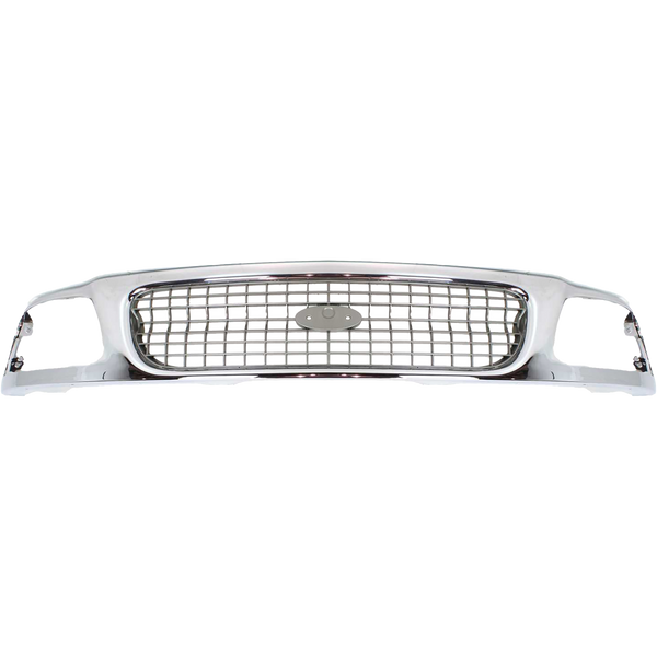 1997-1998 Ford Expedition Grille, Chrome Shell/Silver.
