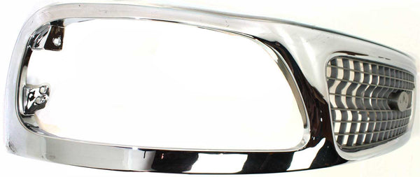 1997-1998 Ford Expedition Grille, Chrome Shell/Silver.