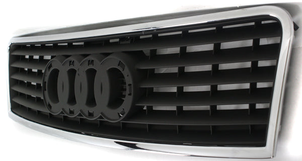 2002-2004 Audi A6 Grille, Chrome Shell/Black Insert.