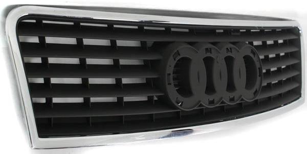 2002-2004 Audi A6 Grille, Chrome Shell/Black Insert.