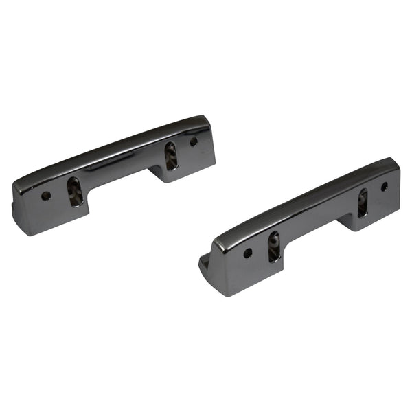 1967 Chevy Camaro Front Armrest Base Chrome Pair.