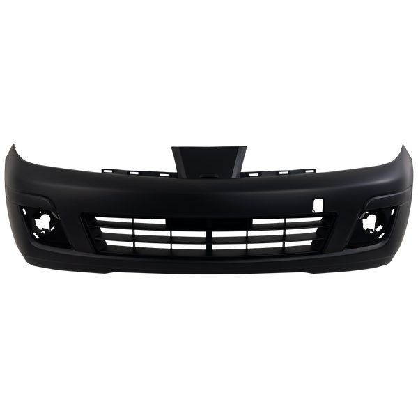 2007-2012 Nissan Versa Front Bumper Cover, Primed, W/Fog Light Hole, Hatchback/Sedan.