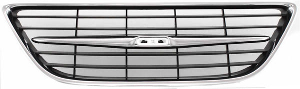 2003-2007 Saab 9-3 Grille, Center, Chrome Shell/Black.