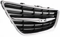 2003-2007 Saab 9-3 Grille, Center, Chrome Shell/Black.