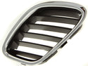 2003-2007 Saab 9-3 Grille LH, Outer, Chrome Shell/Black.