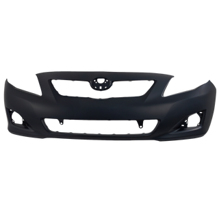 2009-2010 Toyota Corolla Front Bumper Cover, Primed, w/o Spoiler Hole.