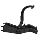 Black metal bracket on a white background. 1955-1956 Chevy Brake Pedal Assembly Automatic.