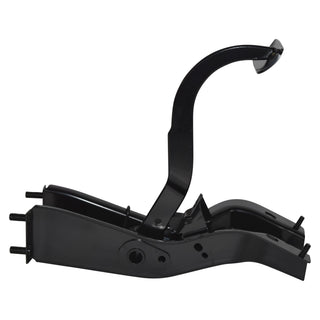 Black metal bracket on a white background. 1955-1956 Chevy Brake Pedal Assembly Automatic.