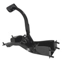 Black metal agricultural implement on a white background. 1955-1956 Chevy Brake Pedal Assembly Automatic.