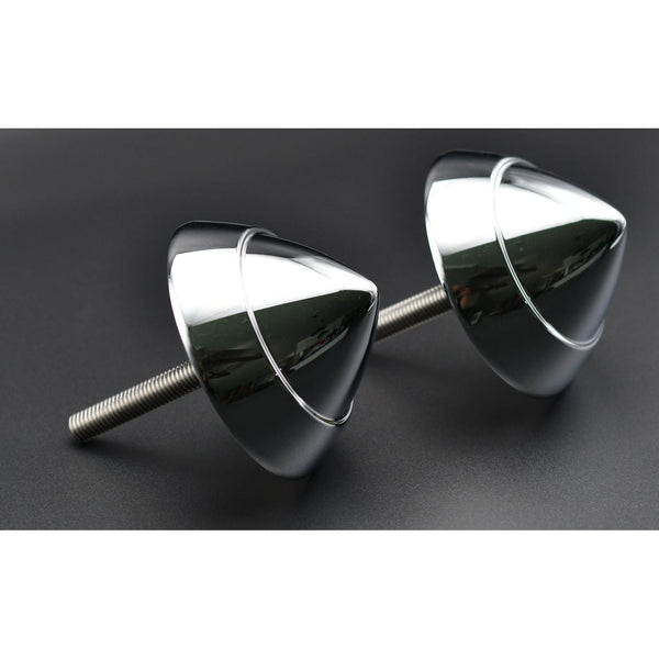 1957 Chevy Bel Air Bumper Bullet, Original Style, Chrome Finish, Pair, with All Stainless Hardware.