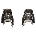 Pair of car headlights on a white background. 1957 Chevy All Models Taillight Assembly Pair.