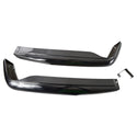Two black car bumper extensions with a tool on a white background. 1963-1971 Mercedes W113 Bumper Rear Europe Type Pair.