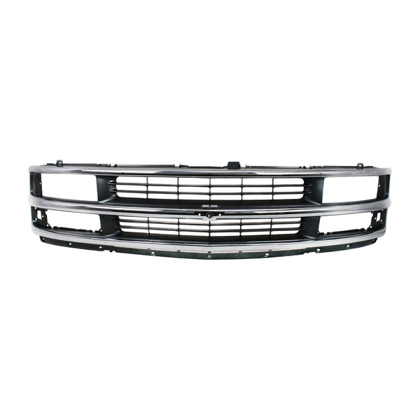 1996-2002 Chevy Express Van Grille, Chrome Shell/gray.