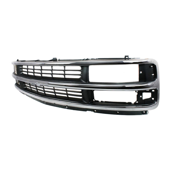 1996-2002 Chevy Express Van Grille, Chrome Shell/gray.