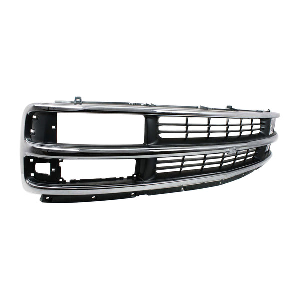 1996-2002 Chevy Express Van Grille, Chrome Shell/gray.