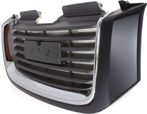 2002-2009 GMC Envoy Grille, Black Shell/gray Insert.