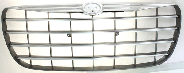 2004-2006 Chrysler Sebring Grille, Chrome Shell/Silver.