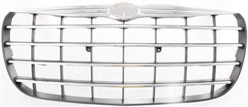 2004-2006 Chrysler Sebring Grille, Chrome Shell/Silver.