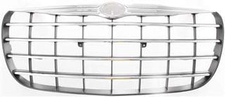 2004-2006 Chrysler Sebring Grille, Chrome Shell/Silver.