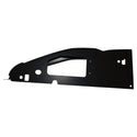Black metal panel with cutouts on a white background. 2002-2022 Ford E-Series Cutaway Van Cab Corner, LH.