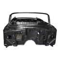 Car chassis on a white background. Chevy 1957 Convertible Body Shell.