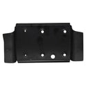 Black metal bracket with multiple holes on a white background. Console Rear Floor Mounting Bracket.