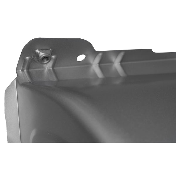 Metallic object with a cylindrical component on a white background. 1973-1980 Pickup Cowl Side Panel LH Weld Thru Primer.
