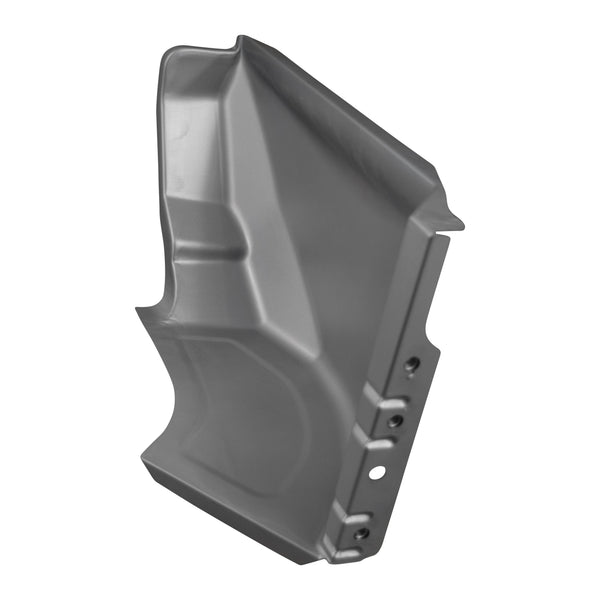 Gray plastic automotive part on a white background. 1981-1987 Cowl Side Panel, LH.