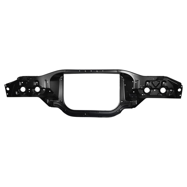 Black metal frame on a white background. 1967 Impala Radiator Support.