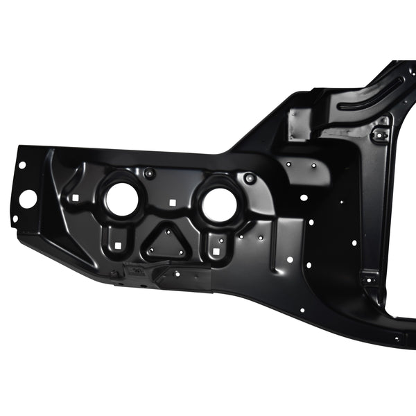 Black metal car frame on a white background.