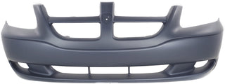 2001-2004 Dodge Caravan Front Bumper Cover Primed, w/Out Fog Lamp Hole.