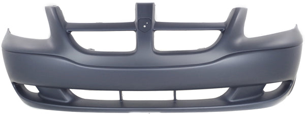 2001-2004 Dodge Caravan Front Bumper Cover Primed, w/Out Fog Lamp Hole.
