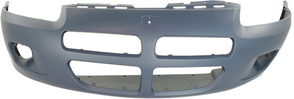 2001-2003 Dodge Stratus Front Bumper Cover, Primed, w/Fog Lamp Hole, Sedan.