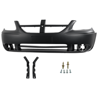 2005-2007 Dodge Grand Caravan Front Bumper Cover, Primed, w/Fog Light Hole - CAPA.