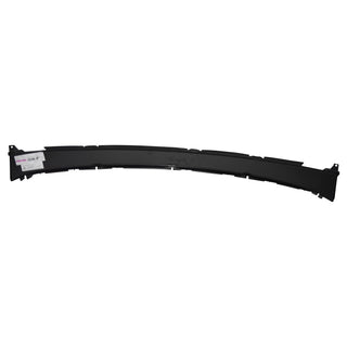 Black car bumper on a white background. 1970-1981 Deck Filler Panel -W/Studs.