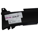 Black car panel with a label on a white background. 1970-1981 Deck Filler Panel -W/Studs.