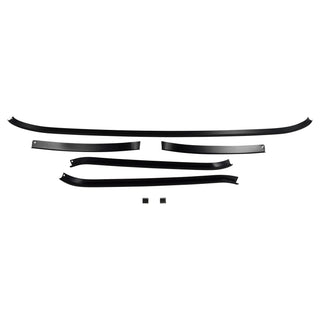 Set of black car spoilers on a white background. 1967-1972 Ford F-100 Truck Roof Drip Rail Support - 5 Pcs Kit.