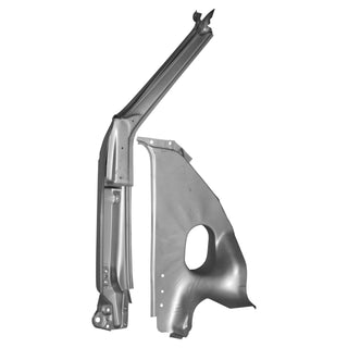 Car door panel on a white background. 1969-1972 A Pillar W/Cowl Shoulder RH 3Pcs Kit Weld Thru Primer.